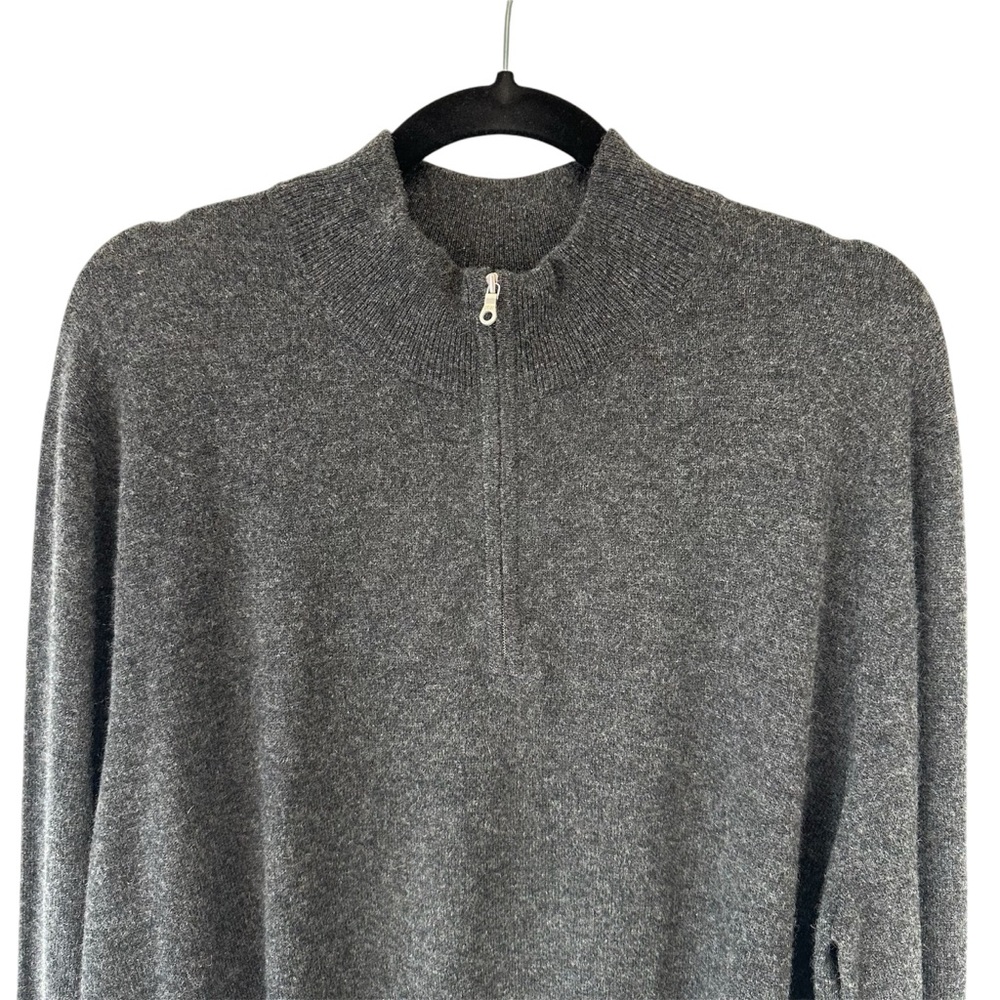 NWT Gobi Cashmere Quarter Zip Pullover Mock Neck Long Sleeve Sweater Men’s 2XL
